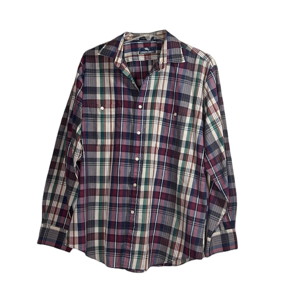 10. Vintage Long Sleeve Steeplechase Dress Shirt Large